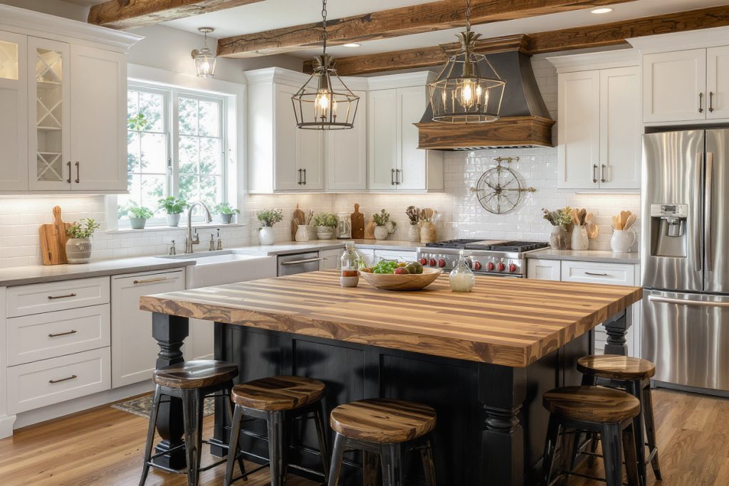 15 Farmhouse Kitchen Island Ideas