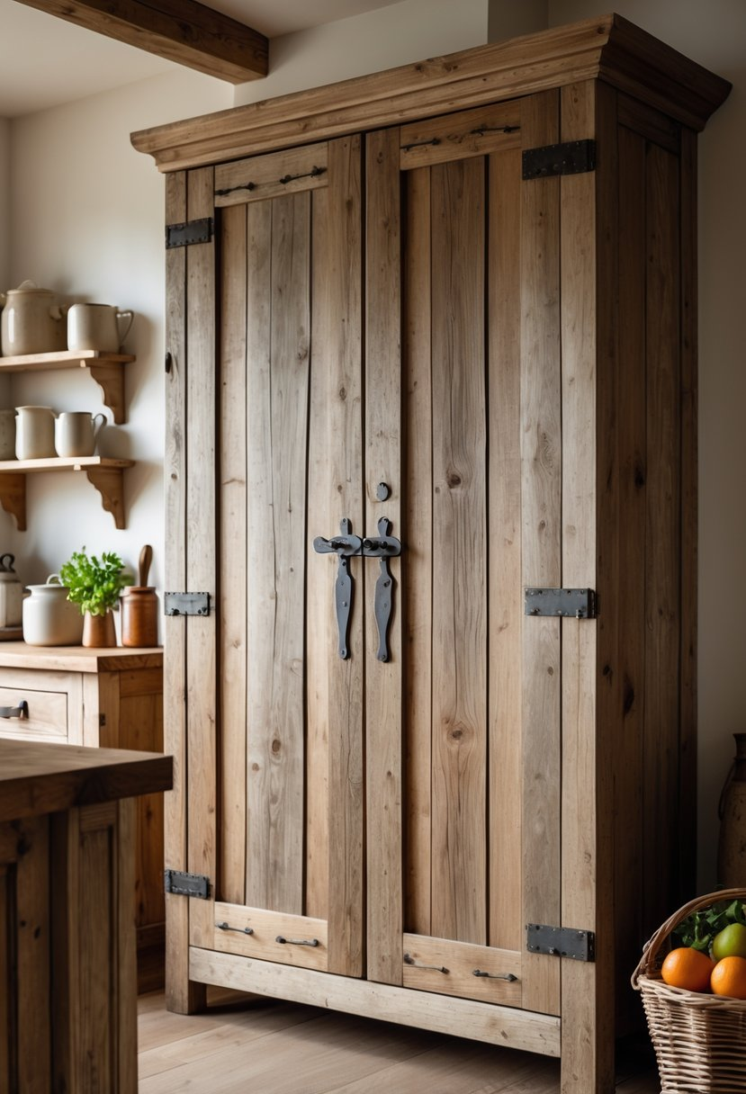 Freestanding antique wooden cupboards
