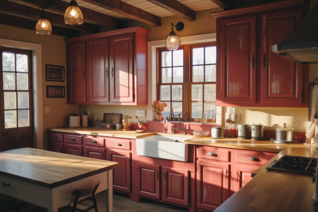 10 Red Farmhouse Kitchen Ideas