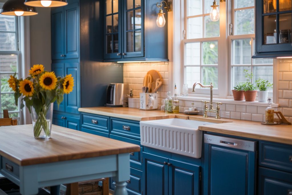 12 Blue Farmhouse Kitchen Ideas