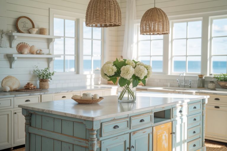12 Coastal Farmhouse Kitchen Ideas
