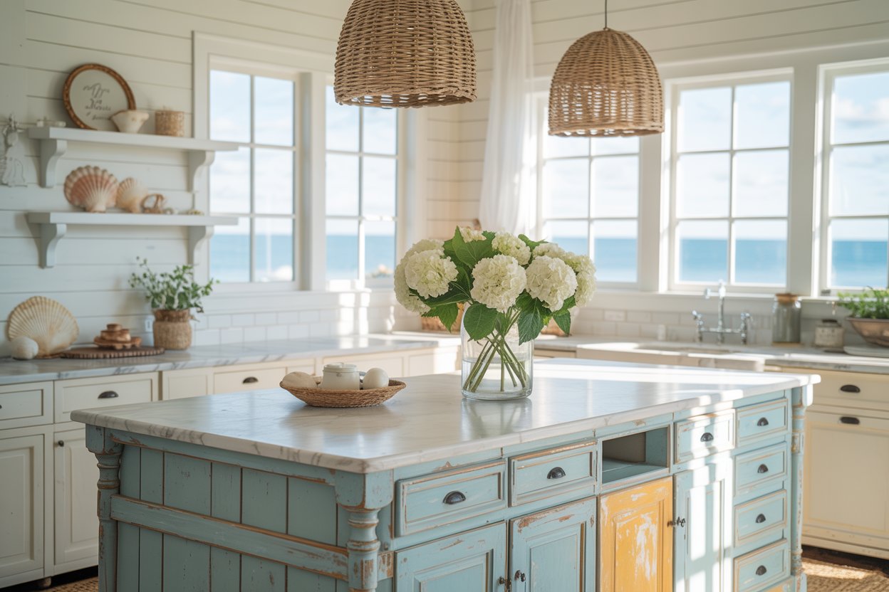 12 Coastal Farmhouse Kitchen Ideas