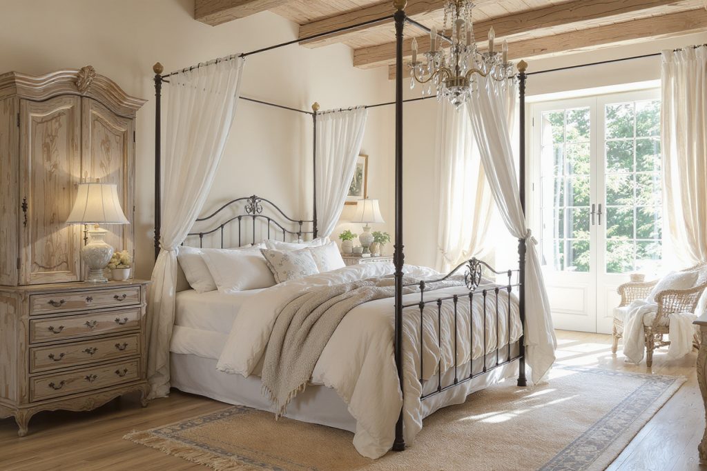12 French Farmhouse Bedroom Ideas