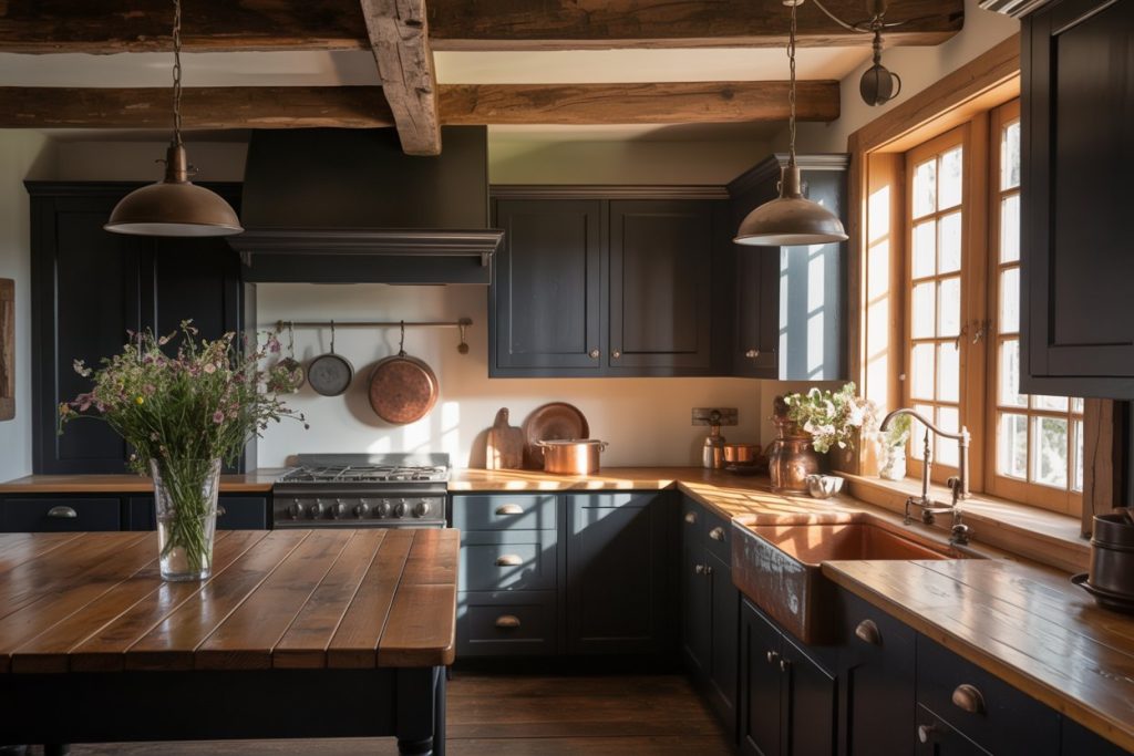 15 Black Farmhouse Kitchen Ideas