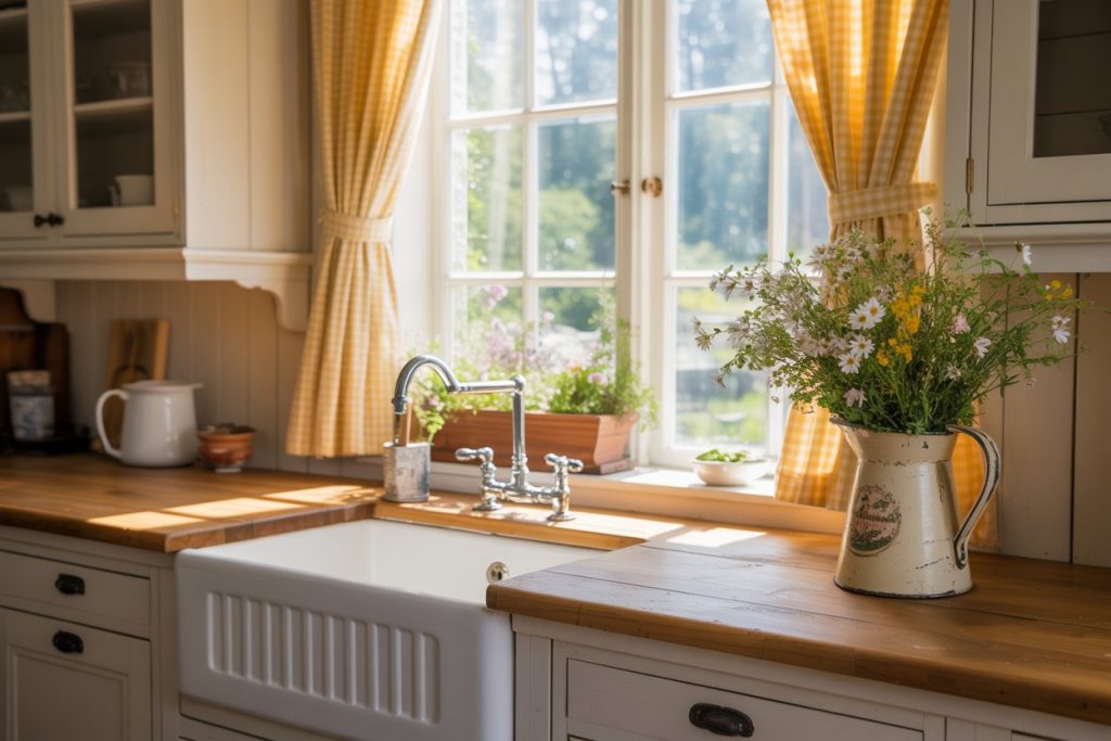 15 Farmhouse Kitchen Curtain Ideas