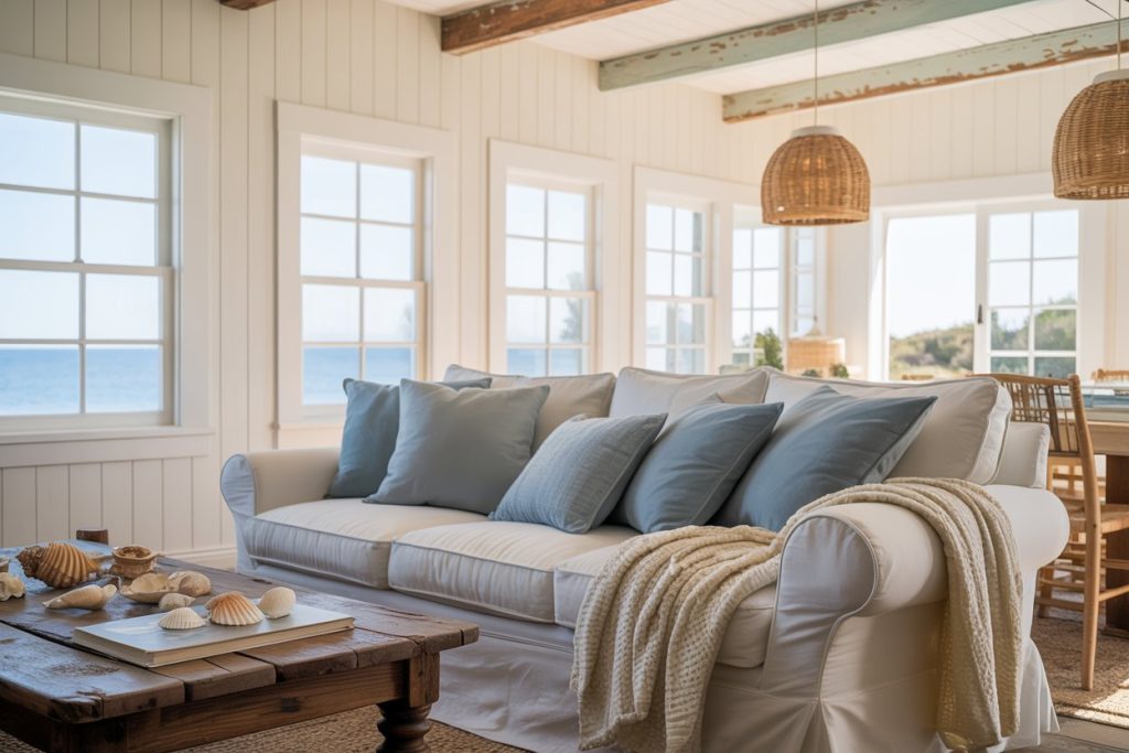 17 Coastal Farmhouse Living Room Ideas
