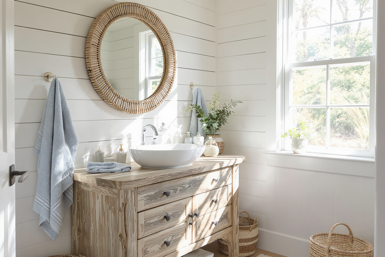 Coastal Farmhouse Bathroom Ideas