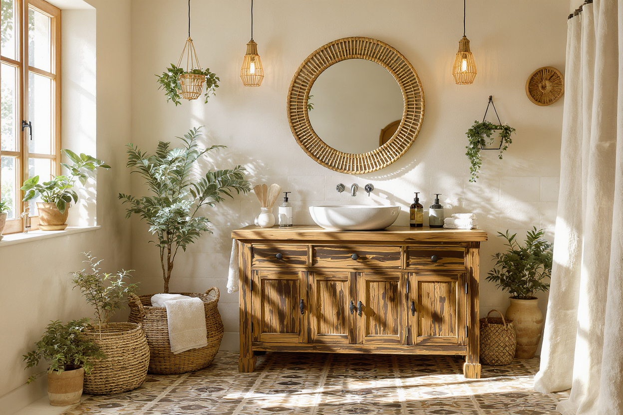 Boho Farmhouse Bathroom Ideas