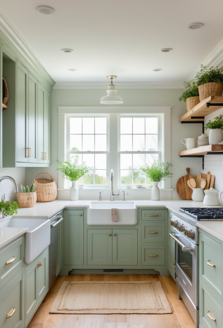 19 Green Farmhouse Kitchen Ideas That Transform Your Home Into a Rustic ...