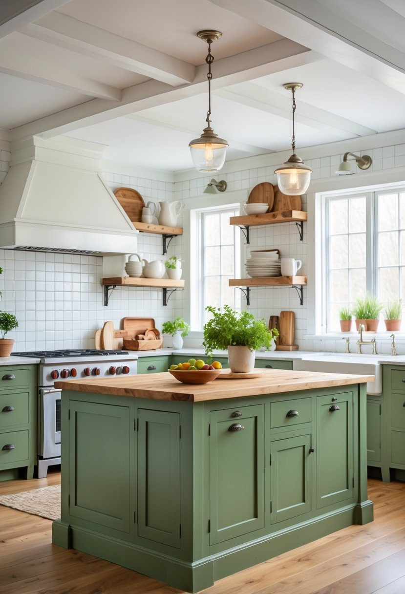 19 Green Farmhouse Kitchen Ideas That Transform Your Home Into a Rustic ...