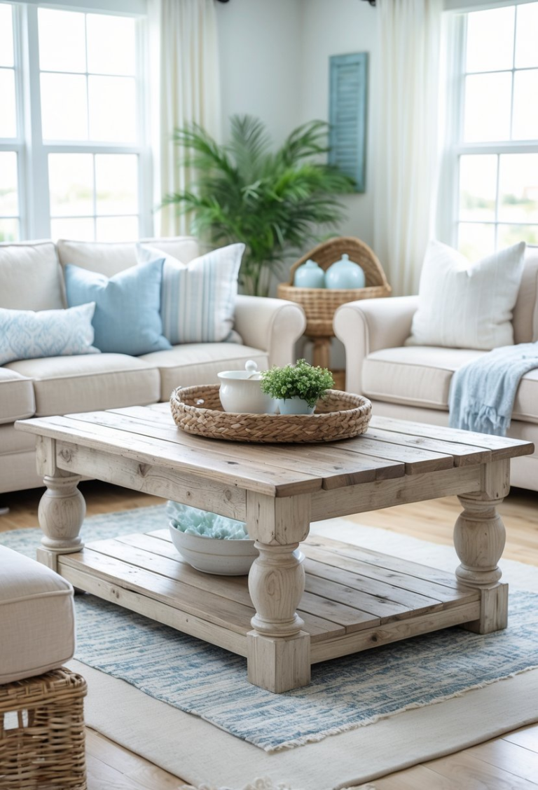 17 Coastal Farmhouse Living Room Ideas That Blend Seaside Charm With ...