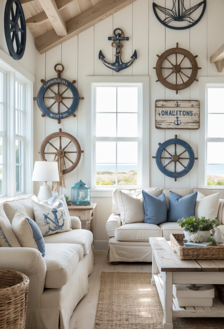 17 Coastal Farmhouse Living Room Ideas That Blend Seaside Charm With ...