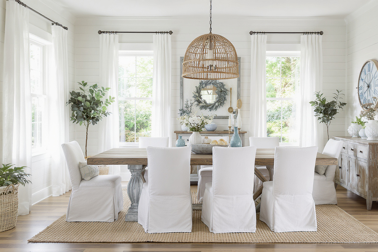 Coastal Farmhouse Dining Room Ideas