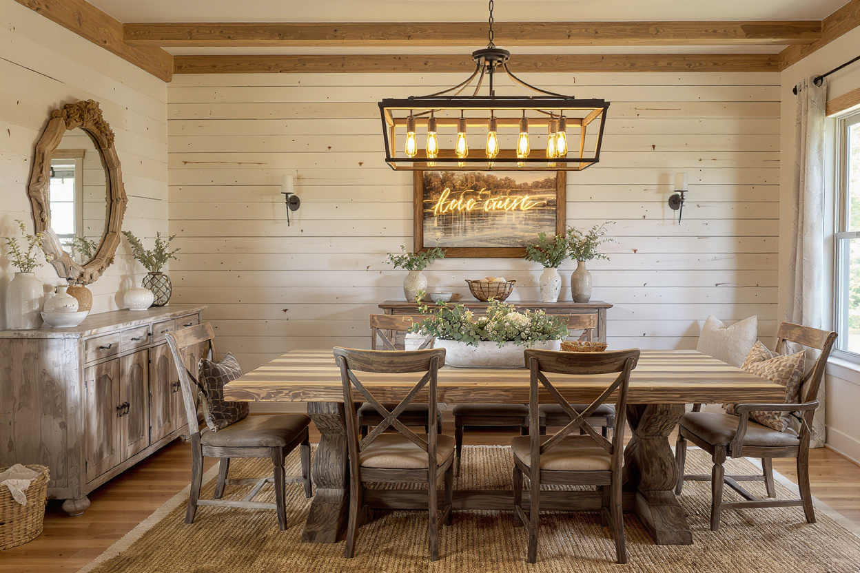 Farmhouse Dining Room Light Fixture Ideas