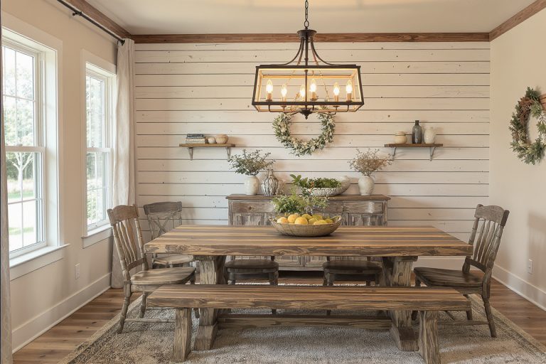 Farmhouse Dining Room Lighting Ideas