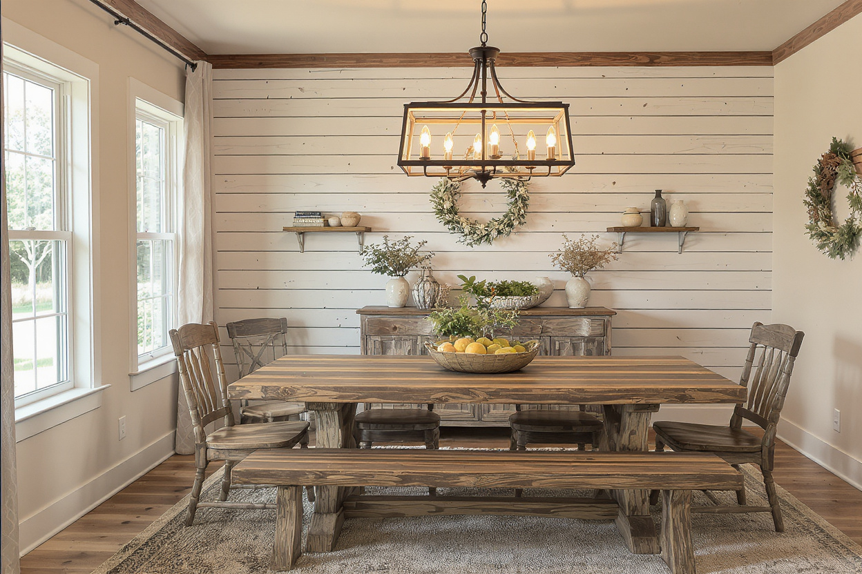 Farmhouse Dining Room Lighting Ideas